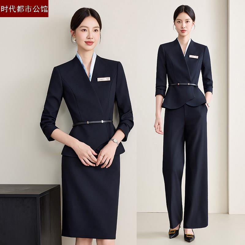 职业套装女2025新款春秋西装气质时尚酒店前台工装工作服裙子正装