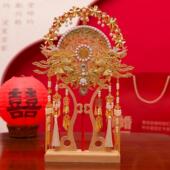 团扇新娘结婚diy材料包成品金色高级喜扇婚礼秀禾服扇子新婚礼物