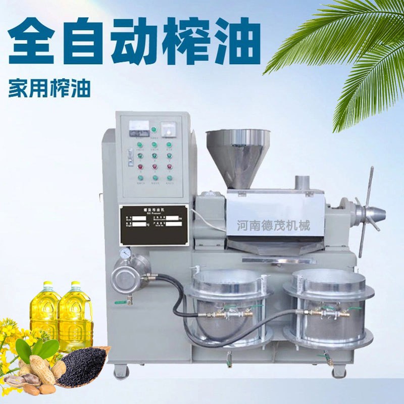 不锈钢花生芝麻食用油榨油机器设备大型全自动商用菜籽螺旋榨油机