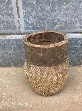 老式煤油灯老工民物件装俗旧货暖水壶手篮筐农具FS736770民宿怀旧