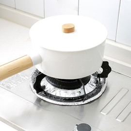 燃气灶防油垫圆形灶台锡纸圈，厨房铝箔纸清洁垫方形煤气灶保护垫
