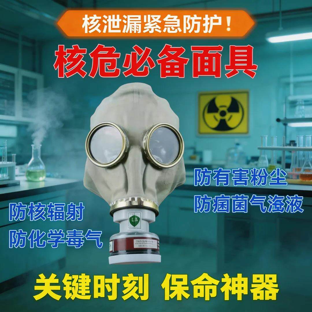 军工级防毒面具防核辐射全面罩防毒气防烟尘抗核辐射面具防核物资