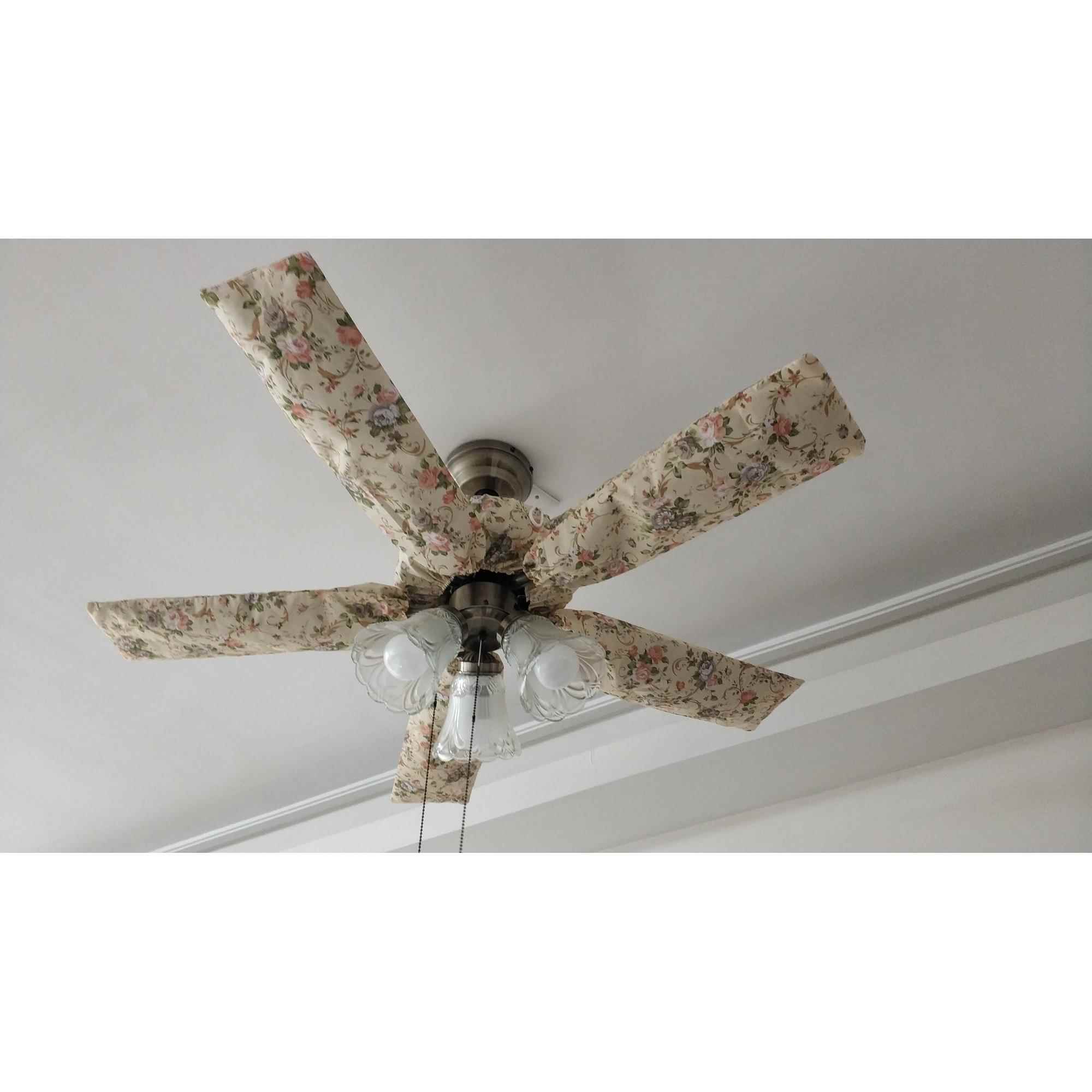 风扇罩吊扇灯防尘罩吊扇套五叶布艺包邮