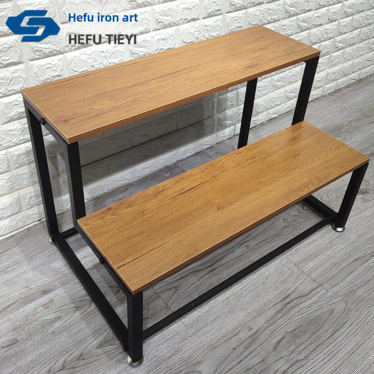 服装店鞋子商场中岛架楼梯高低落地柜展柜童装架口服装服装展示架