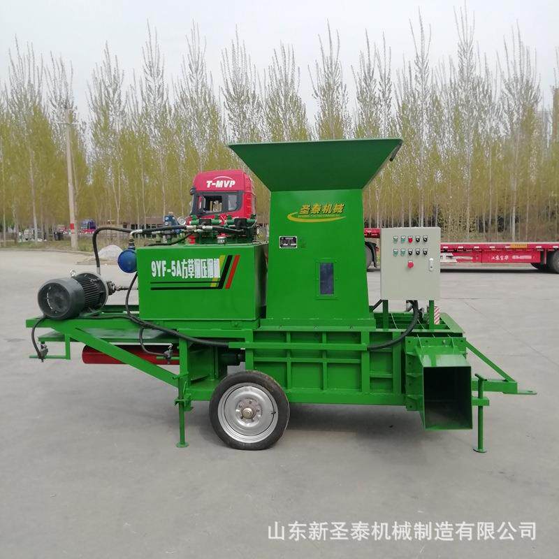 云南蒙自青储套袋打包机全自动牧草压块机压捆机