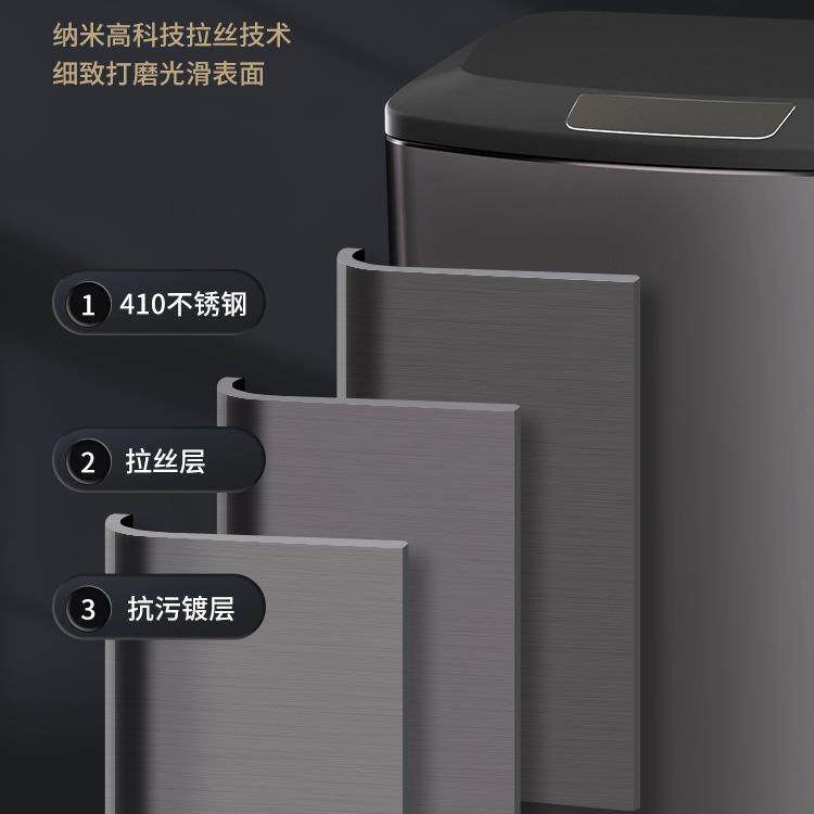 厨房大垃圾桶家用不锈钢客厅脚踏式卫所742384间厕脚踩带生盖号大