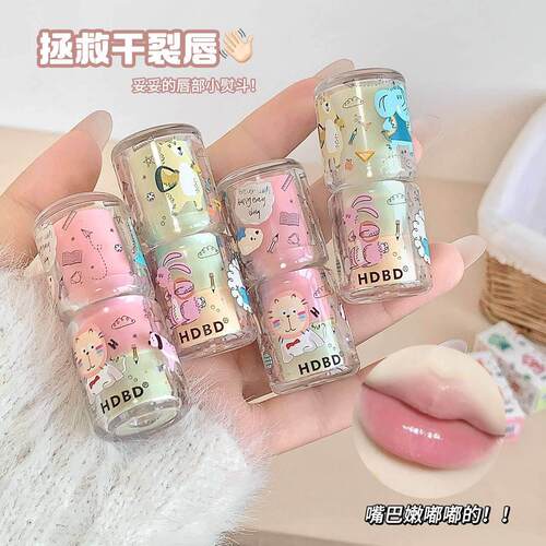 萌物系列水嘟嘟凡士林润唇膏卡通可爱保湿滋润护唇小女孩专用正品