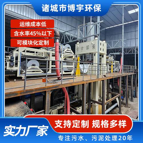 博宇超高液压压滤机 污泥处理设备 大型垂直挤压污泥脱水机