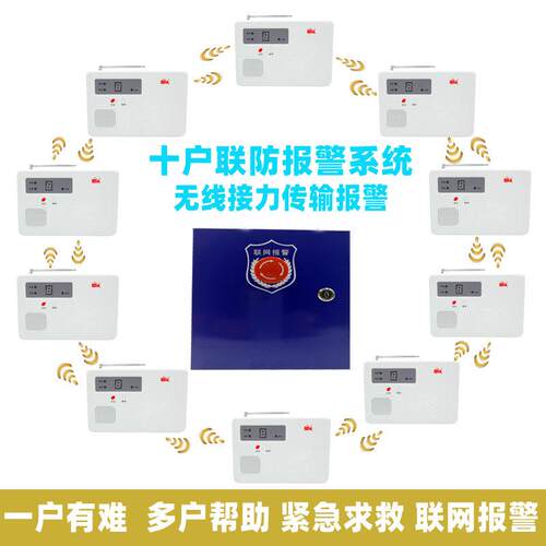 十户联防报警器一键式求救联网报警安保公司云服务器接警平台
