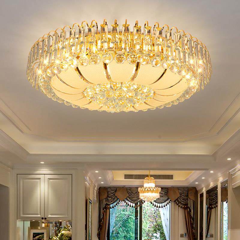 2025新款轻奢水晶灯客厅吸顶灯主卧简约现代大气全光谱灯具套餐
