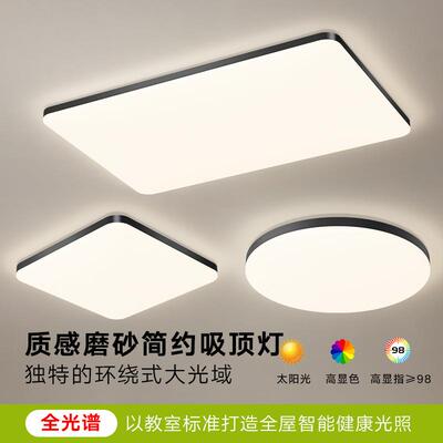 超薄吸顶灯2025新款现代简约客厅灯全光谱智能护眼灯全屋套餐灯具