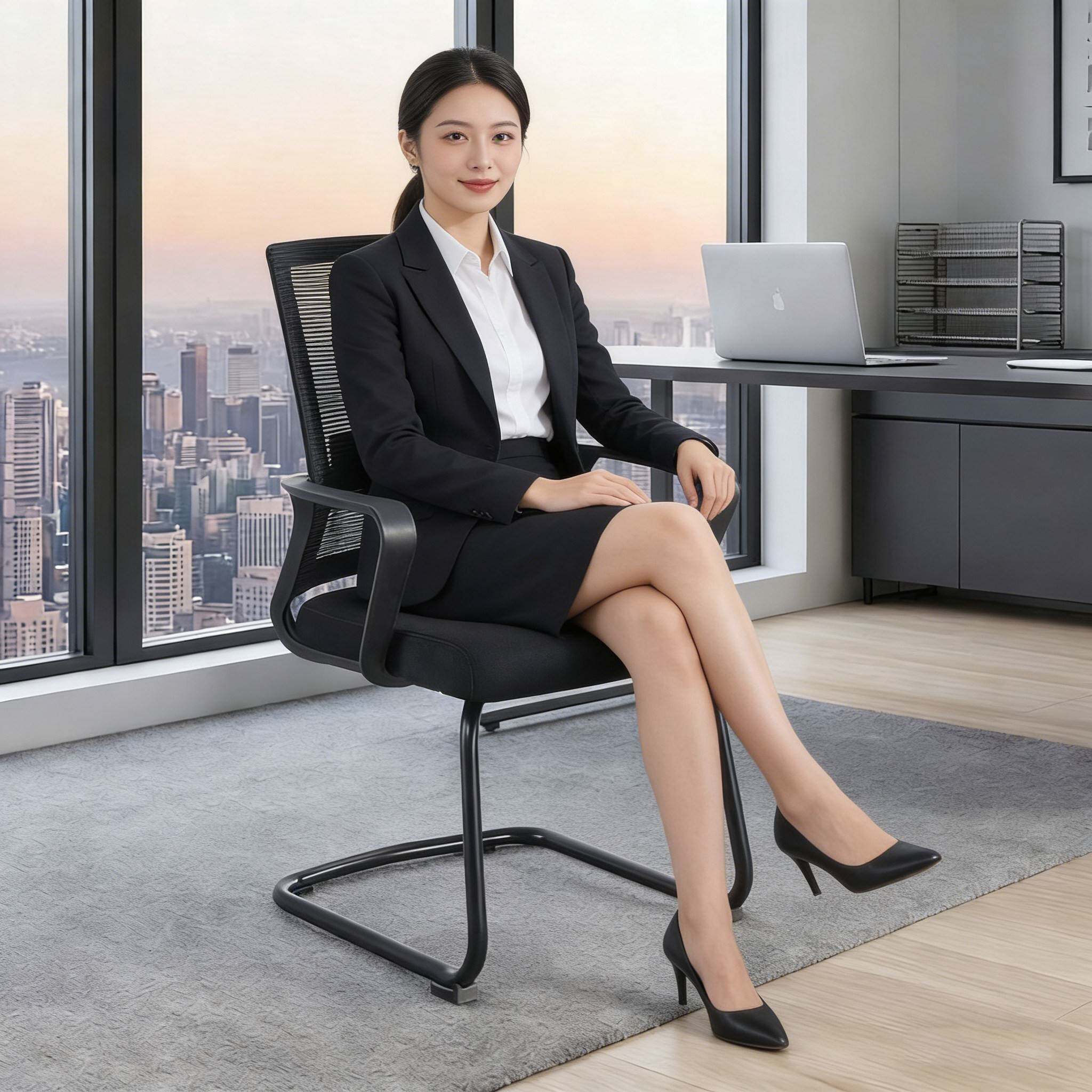 弓型椅办公座椅弓形椅会议椅职员椅子员工椅办公椅公司靠背网椅