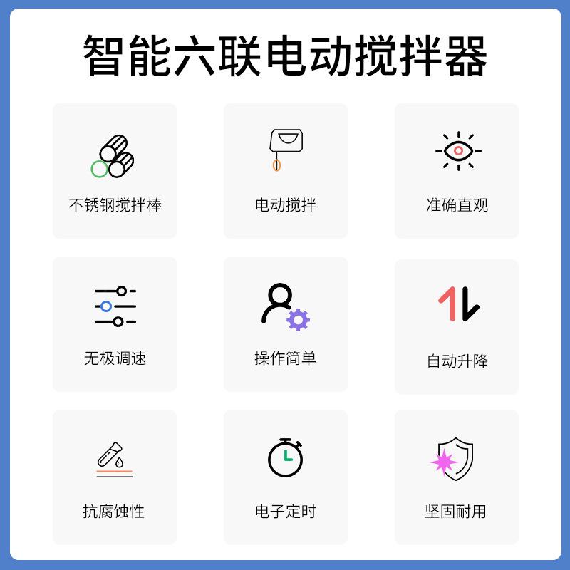 JJ-4A四联六联电动搅拌器同步搅拌速度异步数显实验室用搅拌机