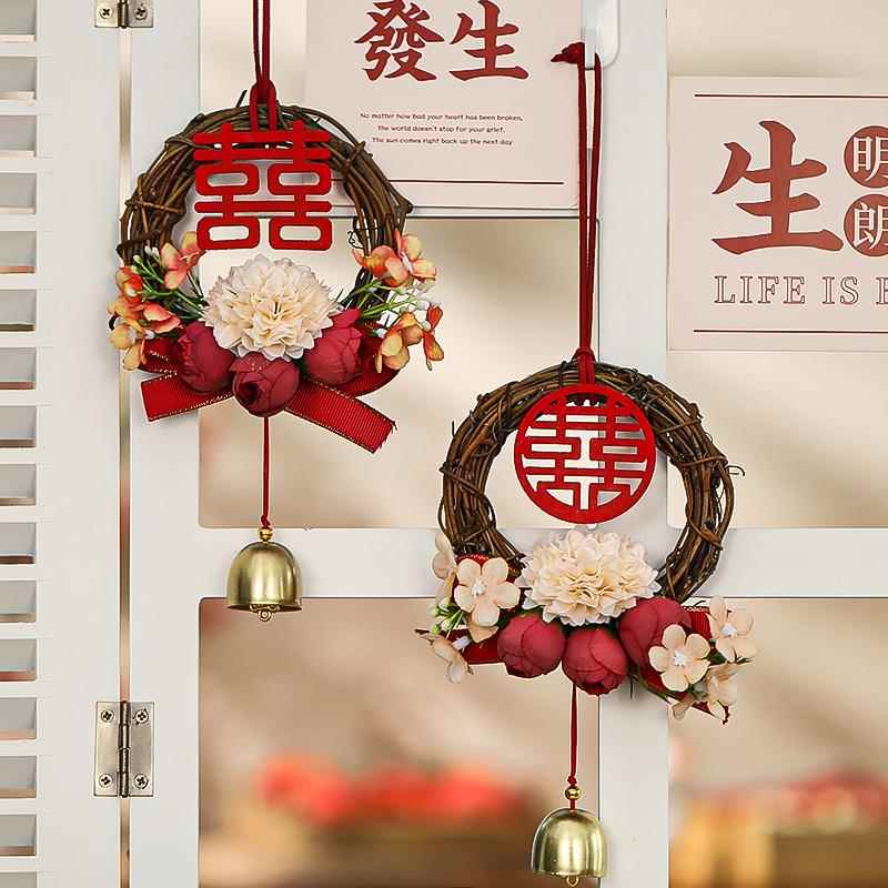 结婚布置婚房装饰立体喜庆小挂件婚礼客厅卧室大门喜字专用囍挂饰