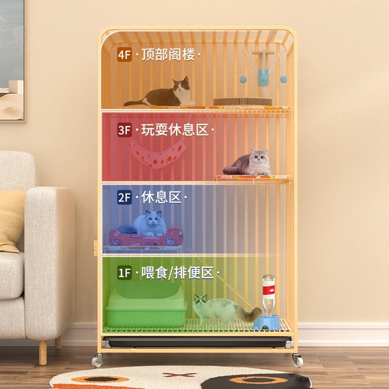 猫笼子别墅超大自由空间家用室内二层带厕所一体猫咪猫窝猫舍猫屋