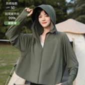 薄款 冰丝防紫外线UPF50 透气宽松骑车防晒服 新款 防晒衣女2025夏季