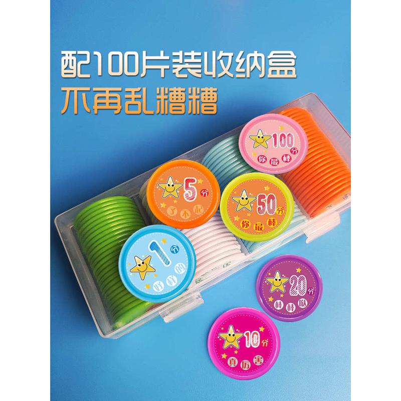积分币鼓励儿童奖励币幼儿园币小学生塑料币积分卡记分牌兑换塑料