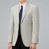 免烫毛料单西 中爸6868爸商务休闲西装 高档男士 毛羊西年服春秋新款