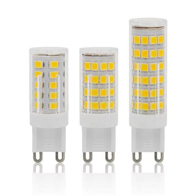 g9灯珠插泡220v灯泡7W双色g95w变光led水晶灯光源三色三色变光