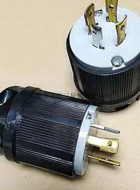 嵘光WJ-8420 20A125/250V4P引挂式美规UL工业插头NEMA L14-20台湾