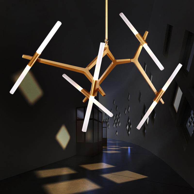 北欧灯具艺术树枝餐厅吊灯客厅灯创意后现代树杈灯人字叉吊灯