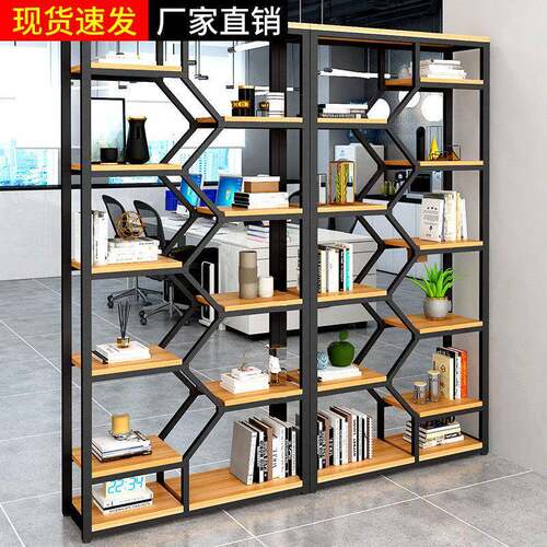 公室隔断置物架铁艺屏风客厅书架落地展示架花架收纳餐厅隔断墙