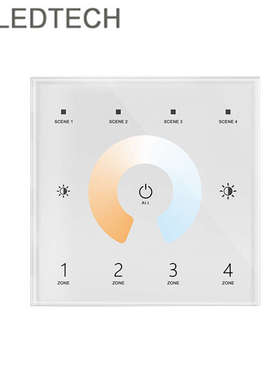 新款T14 DMX512 RGBW灯具触摸调光变色面板 RF无线 场景分区控制