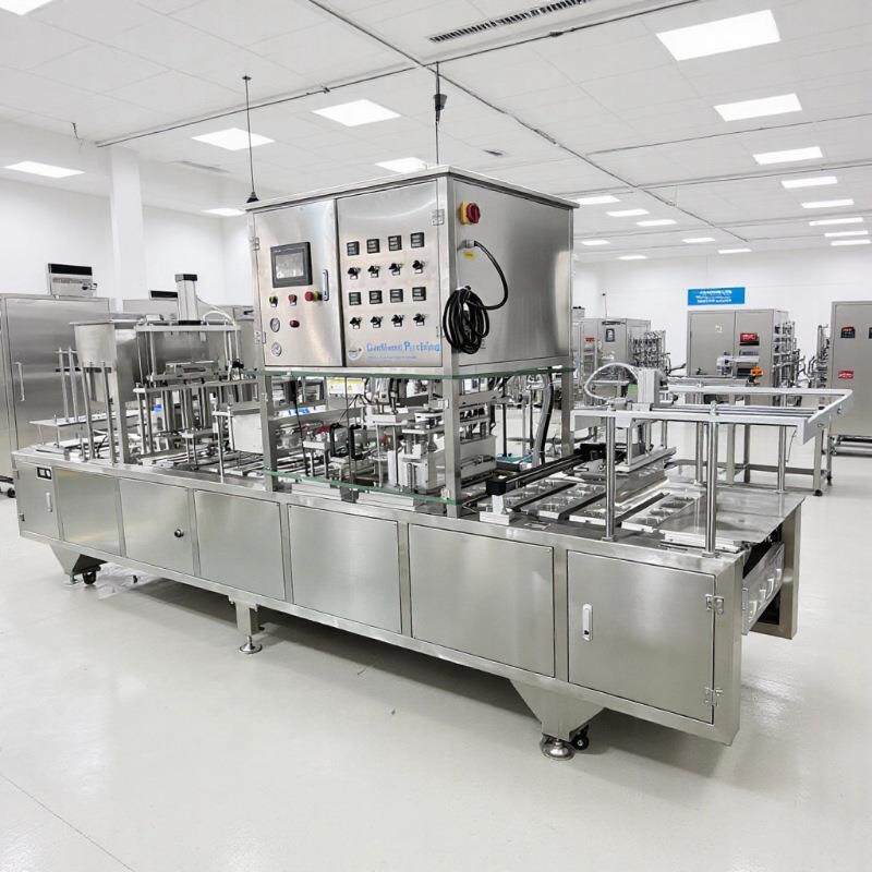 全自动杯装食品灌装封口机酸奶抽真空封口机桶装酸奶定量包装机