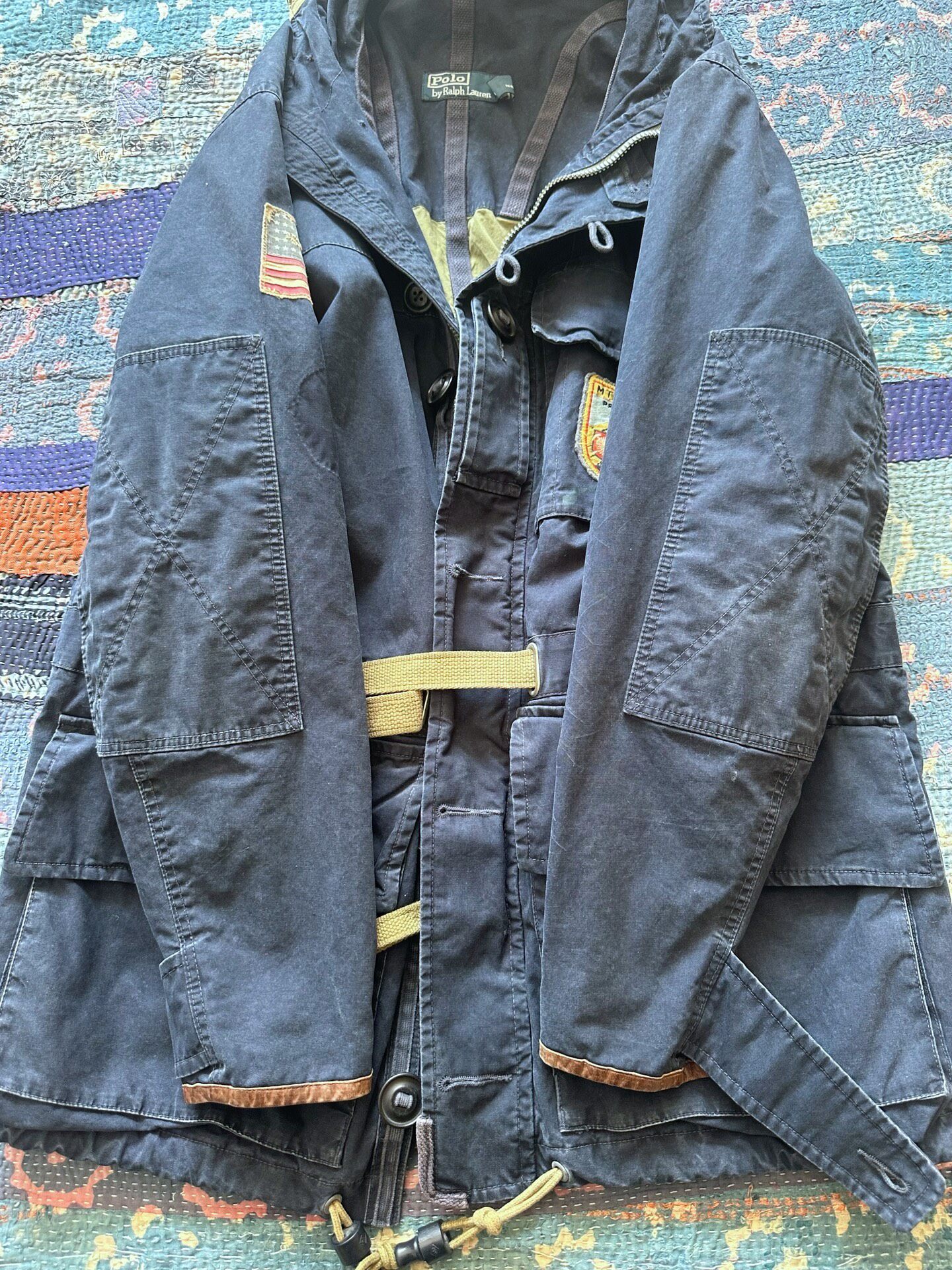 Polo Ralph Lauren Washed Distressed Hooded Jacket — back