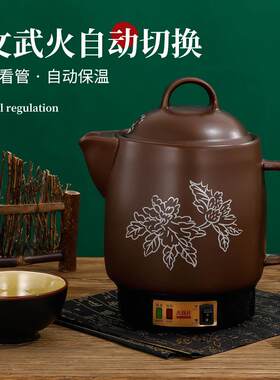 养生保健中药煲中医壶砂锅药罐陶瓷熬煮电煎药壶紫砂陶瓷养生壶
