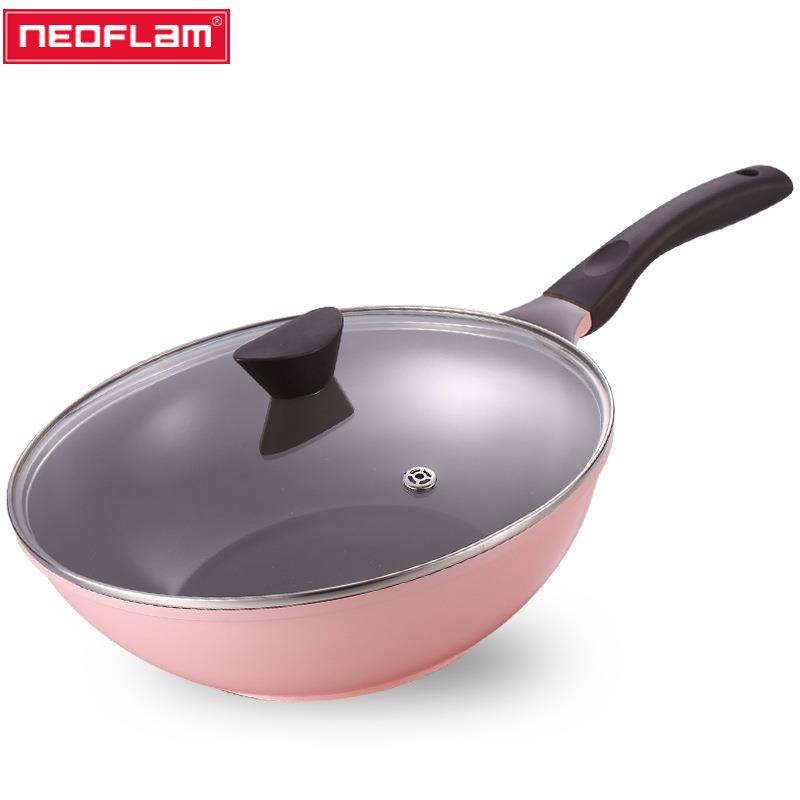Neoflam陶瓷炒锅不粘锅少油烟平底锅煎锅家用锅具电磁炉锅炒菜锅