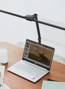 L图ED长臂铝合金夹子台灯办52055公柔阅读制设电计脑光护眼工作灯