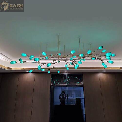后现代萤火虫吊灯酒店卧室创意LED酒店水晶灯非标工程吊灯
