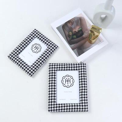 新布款现室代简约相艺相框千鸟框格相HY-91104框轻奢相框摆台样板