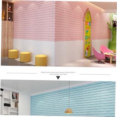 3D Brick Wall Stickers Wallpaper Decor Foam Waterproor墙纸