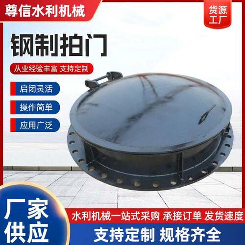 不锈钢拍门碳钢浮箱式节能型侧翻式圆形方形多规格拍门钢制拍门