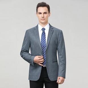 便格纹2302中帅气单年韩版 西服男上衣件外套商务休闲小西装 西修身