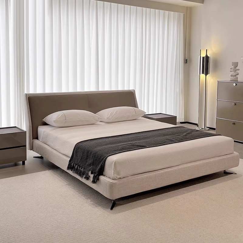 Spencer斯宾塞床 意式极简网红家用主卧双人1.8米1.5米棉麻布大床