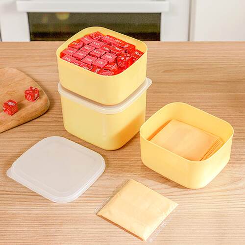 Cheese slice freshness box, refrigerator categorization stor