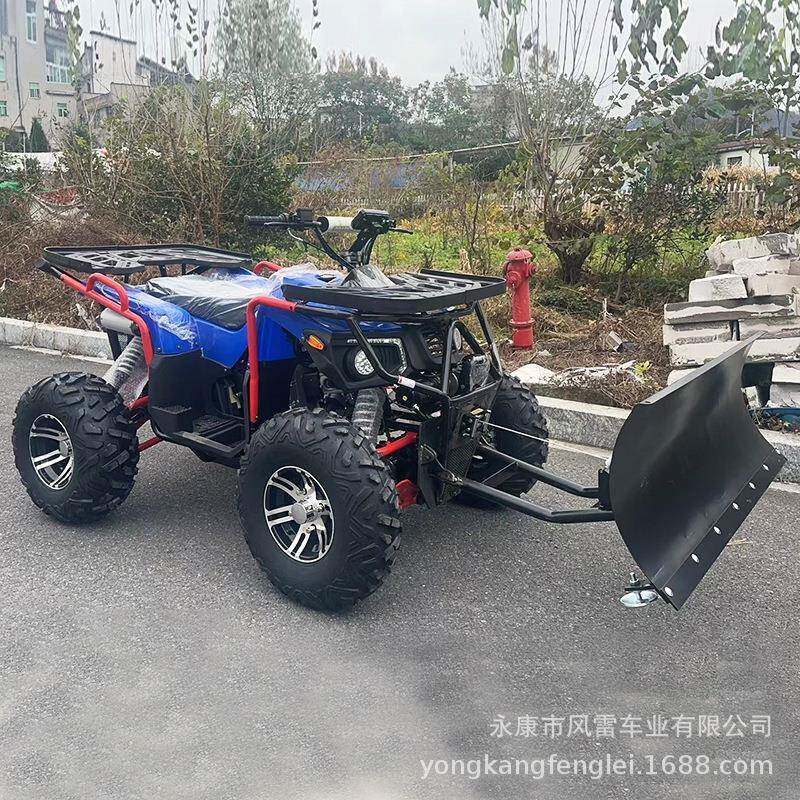雪地摩托车四轮越野雪陆两用沙滩车雪铲雪橇车家用清雪机铲雪神器