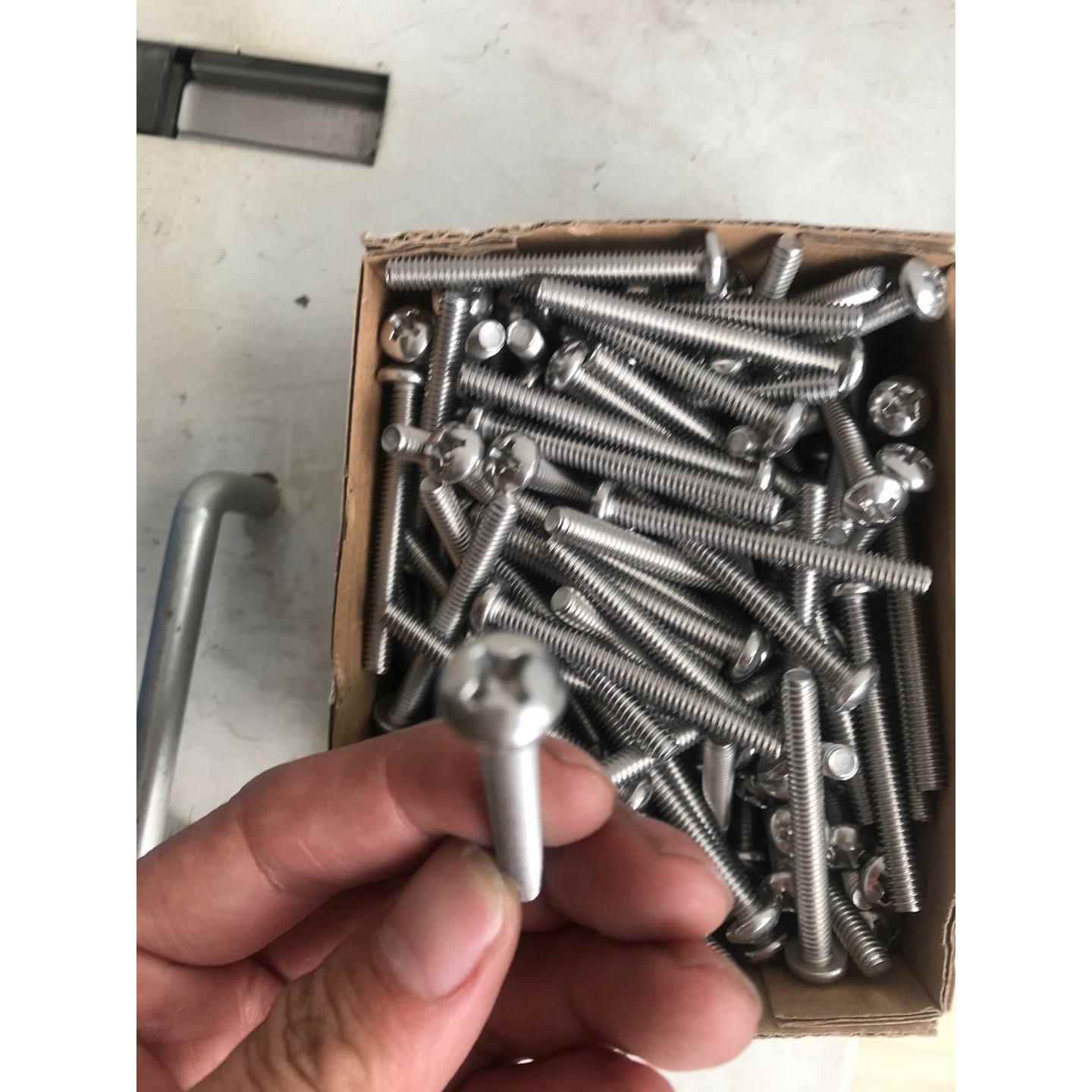 美制304锈钢AS18.6.N3十字盘头机6不螺钉12#-24X2十字P盘头