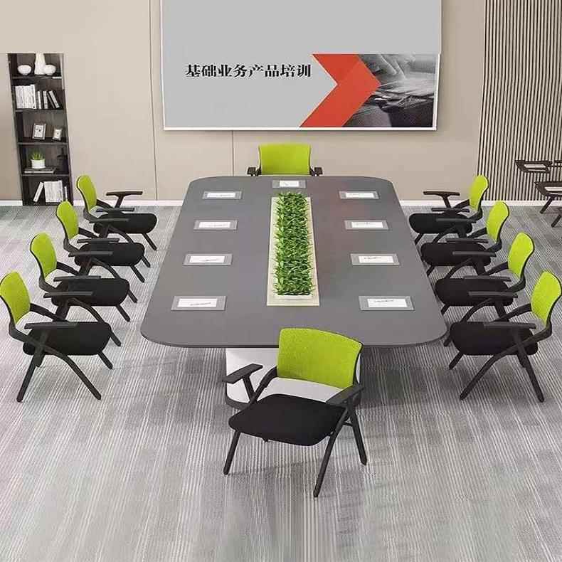 折叠培训椅带桌板办公室培训班椅子会议写字板桌椅一体学生上课椅