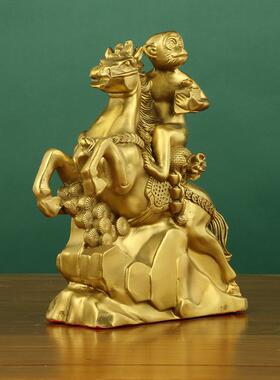 黄马上封241铜侯摆生肖猴肖马办公室桌面摆件生家居件装饰用品