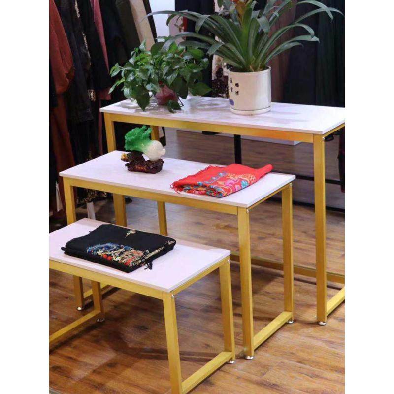 服装店展示架长方形金色落地式流水台包包鞋架花店高低展示桌,文具电教/文化用品/商务用品,书报架/展示架,淘宝优惠券,粉丝福利购,淘宝优惠卷