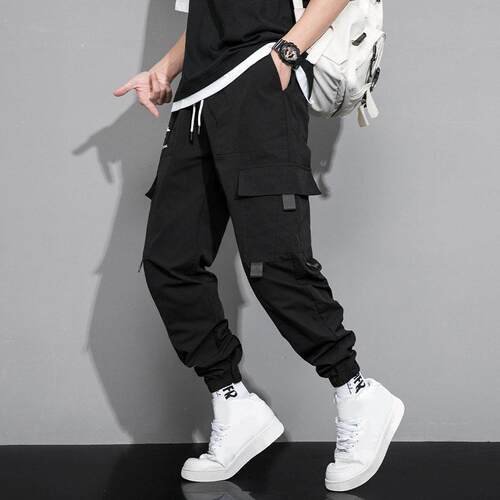 pocket sweats Men Multi Jogger Pants Drawstring Waistband