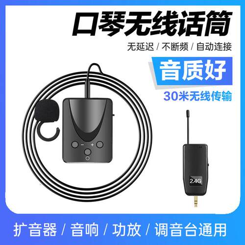 口琴专用拾音器无线 线话筒箫葫芦丝通用不带线 线笛子演出一拖二