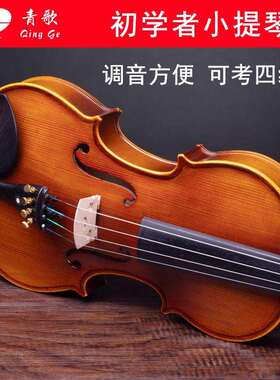 厂家直销青歌QV103儿童初学者入门小提琴演奏学生成人手工实木
