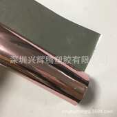 厂家直销有色金属PVC革镭射亮光镜面幻彩PVC革有色反光金属底革料
