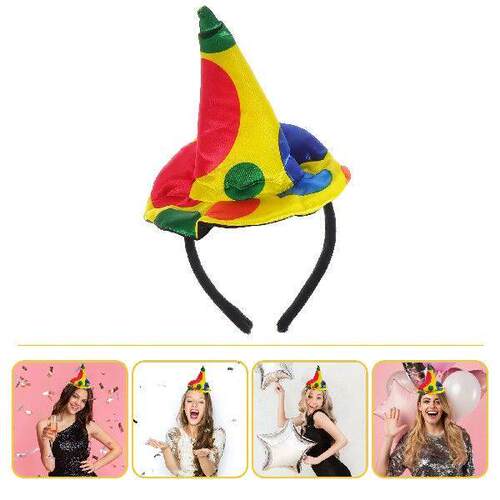 2Pcs Creative Clown Hat Hair Hoops Funny Headdress Cosplay