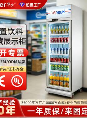 跨境直供冷藏柜门酒水饮料柜连锁店展示柜冷柜OEM厂家华尔冰柜